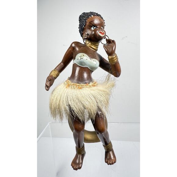 Vintage Ucagco African Native Figurines Japan Playing instruments Hula Dancer - Picture 7 of 10